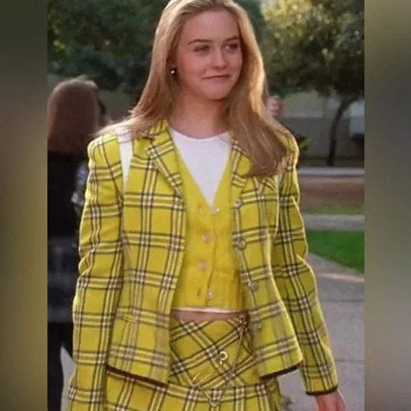 MELLODAY Plaid Trench Coat • Yellow & Black Clueless • Back to School Medium - Picture 10 of 10
